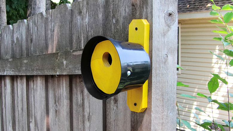 Birdhouse gắn vào hàng rào