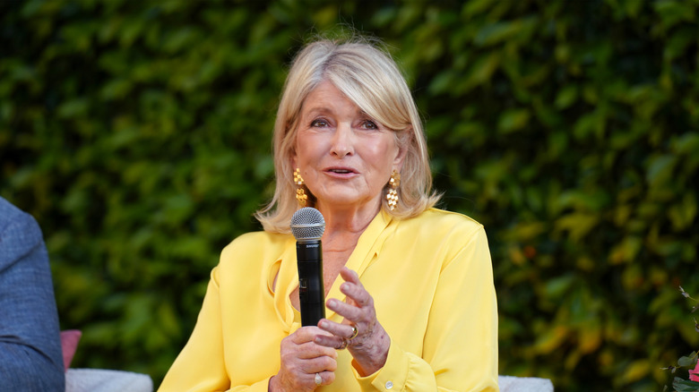 Martha Stewart phát biểu tại sự kiện Netflix trong vườn