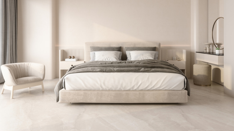 Phòng ngủ với lối trang trí trung tính